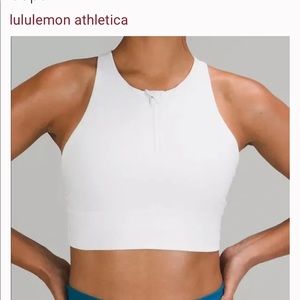 Energy high neck long line zip up bra for cup B-D